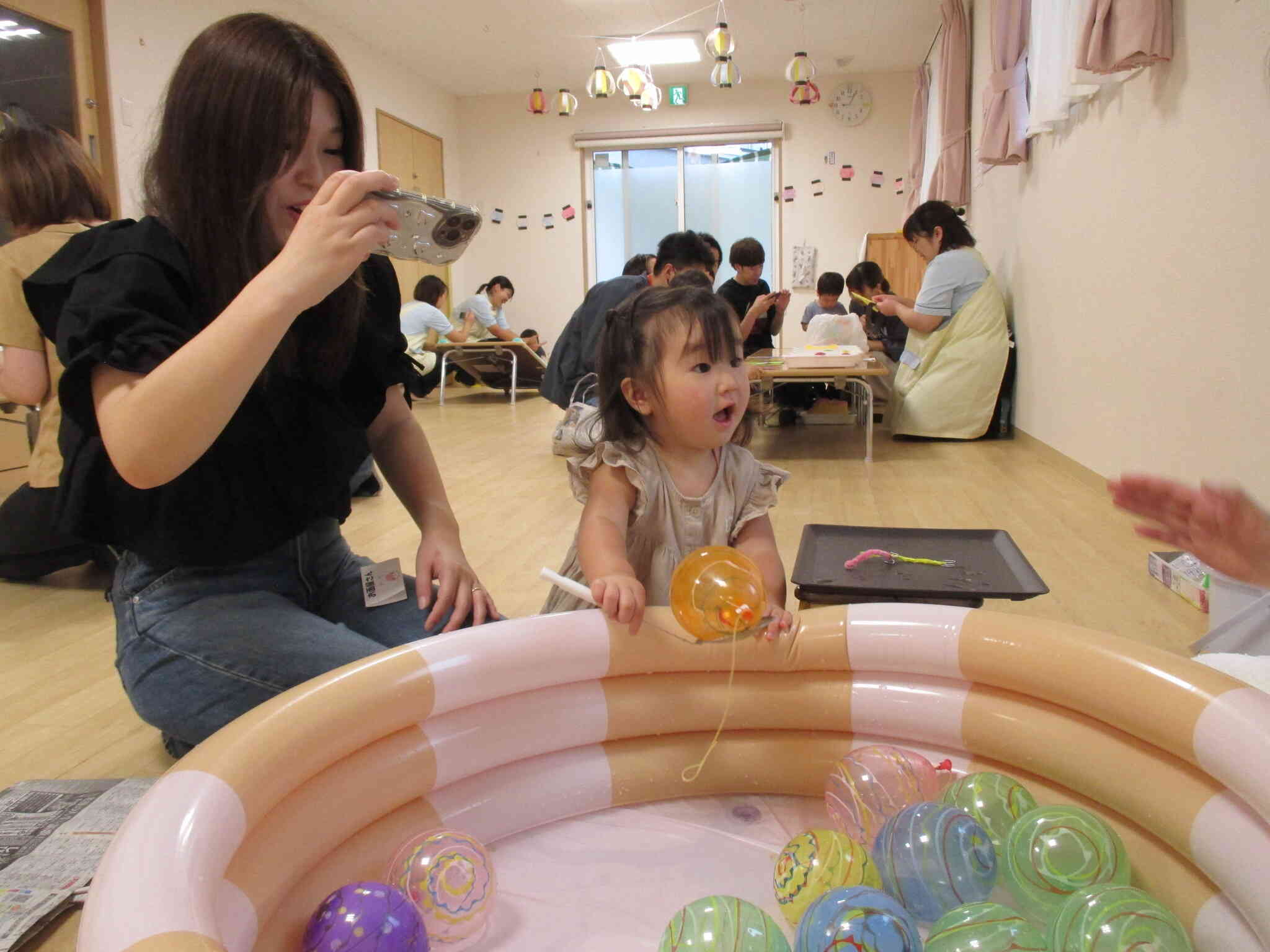 夏祭り♪　やったーひとりでとれたよー‼