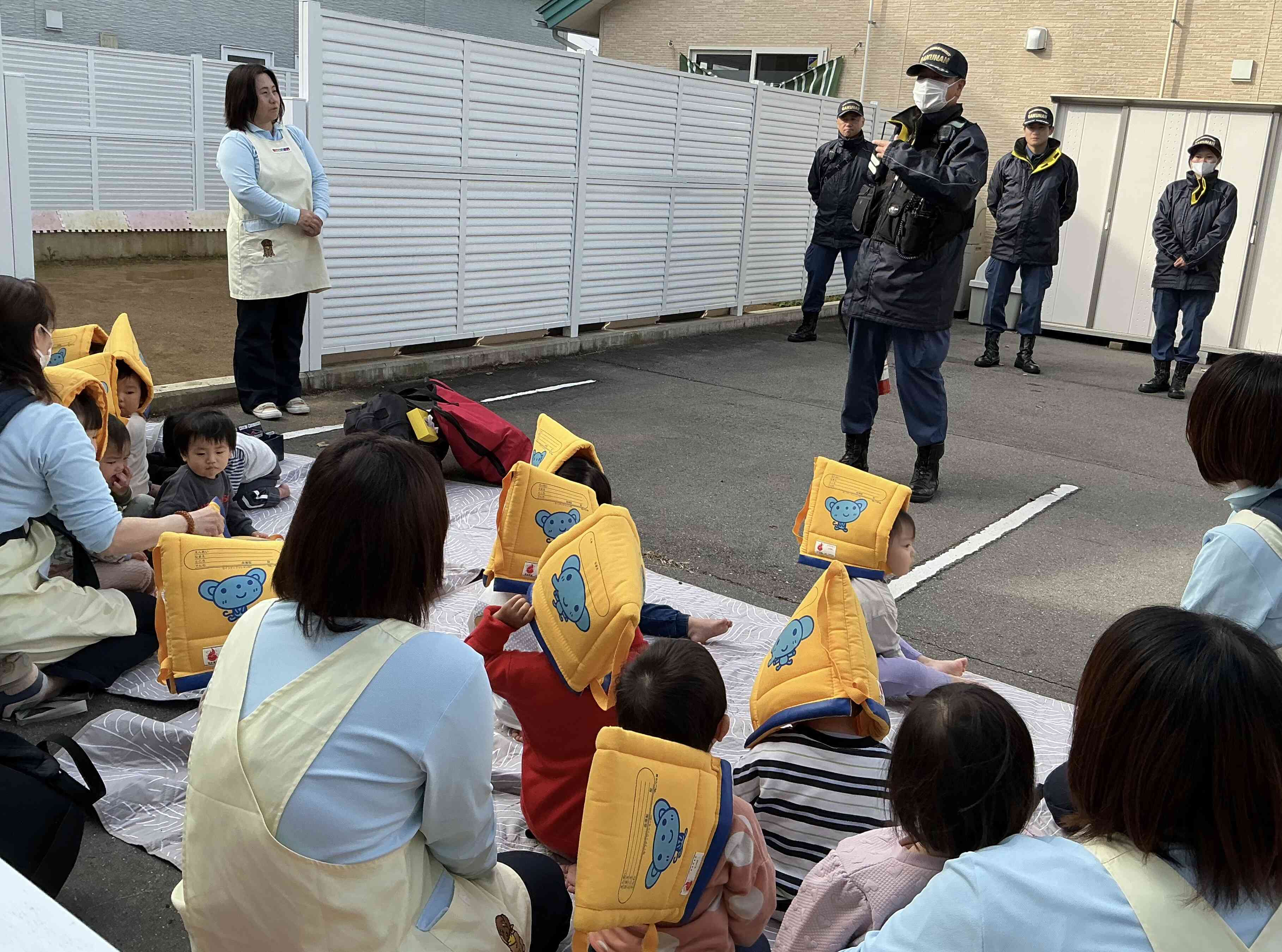 避難訓練をしたよ