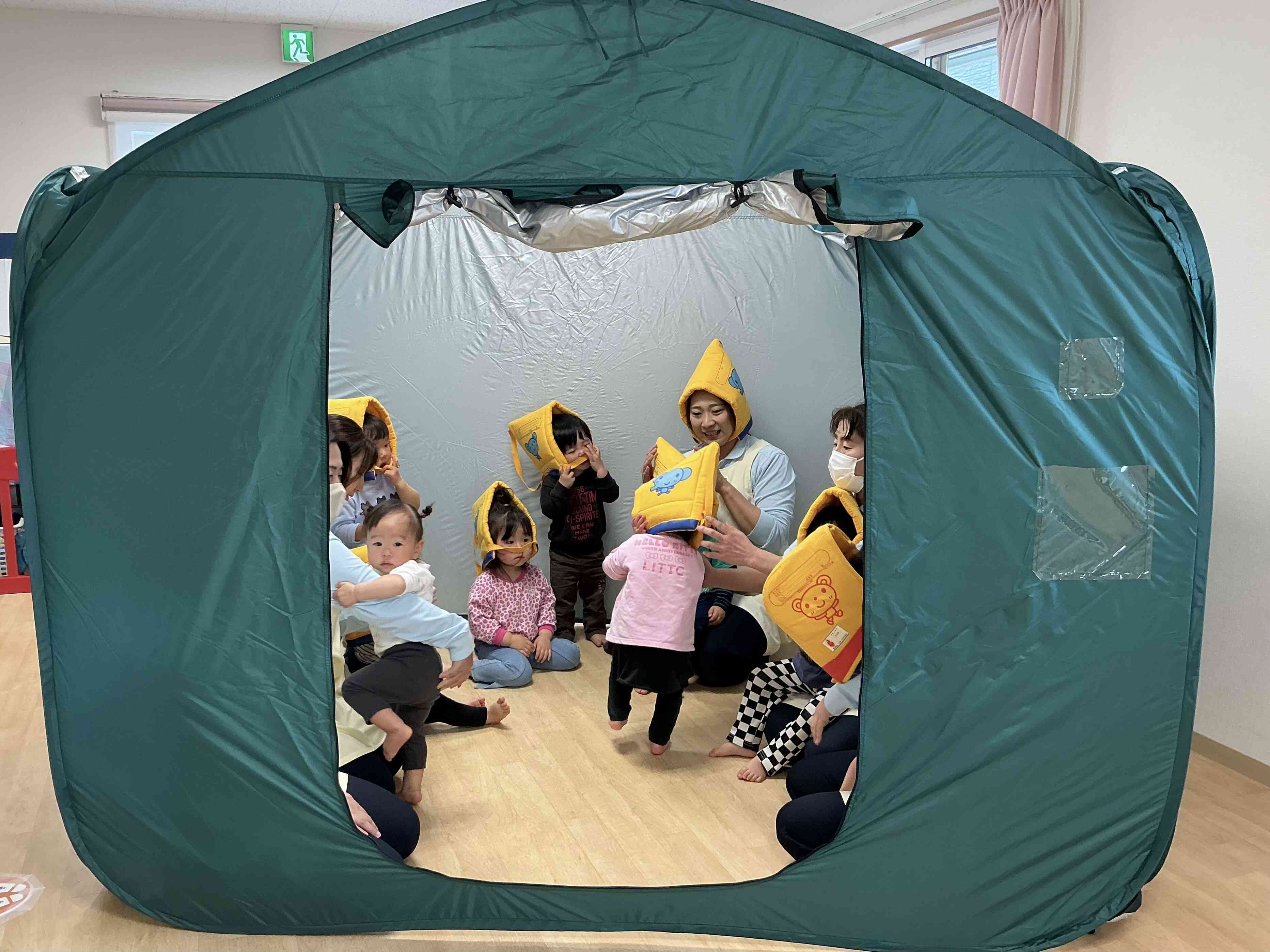 シェルターに入ってみよう！