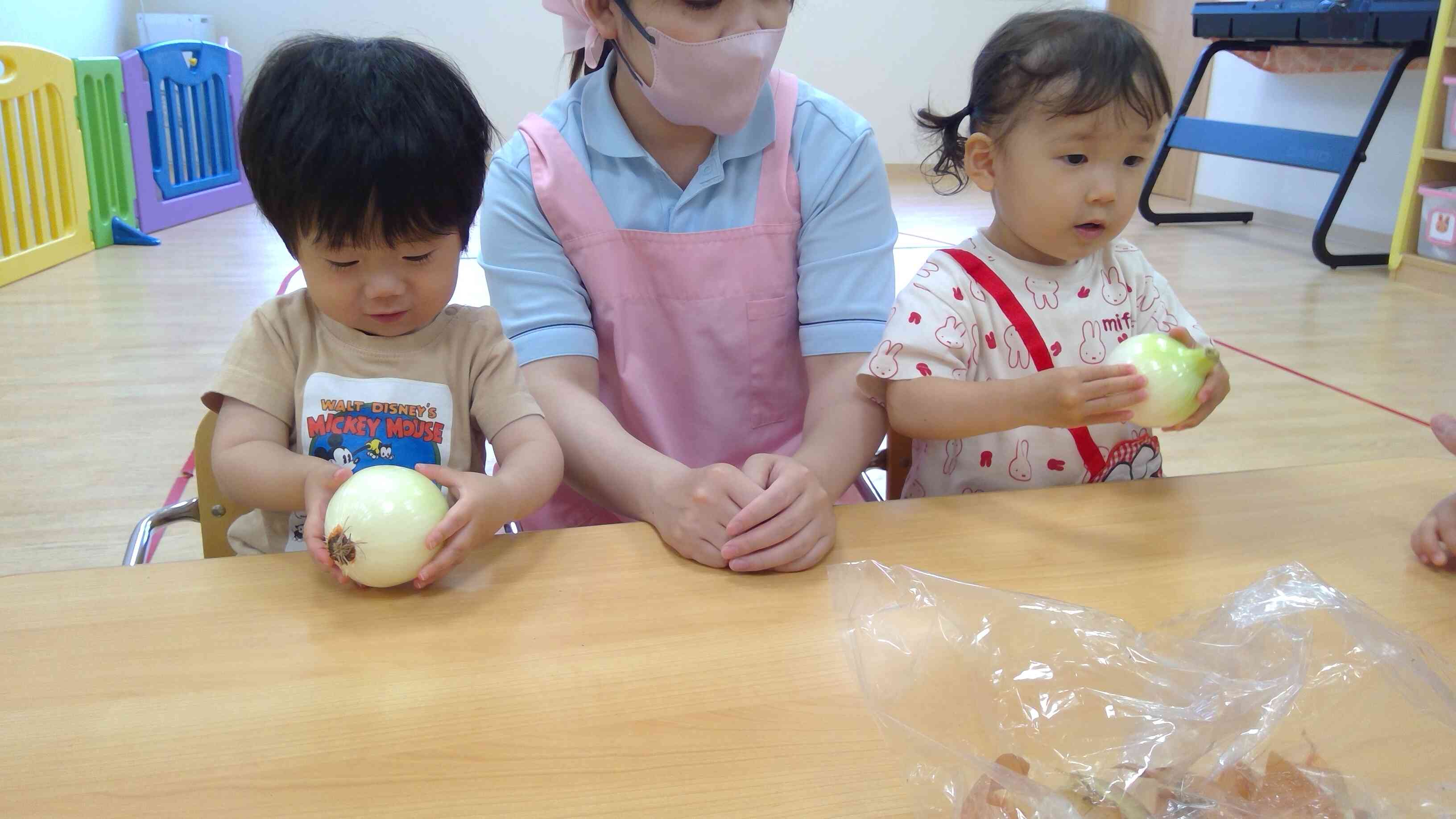 上手に皮むきできたね！