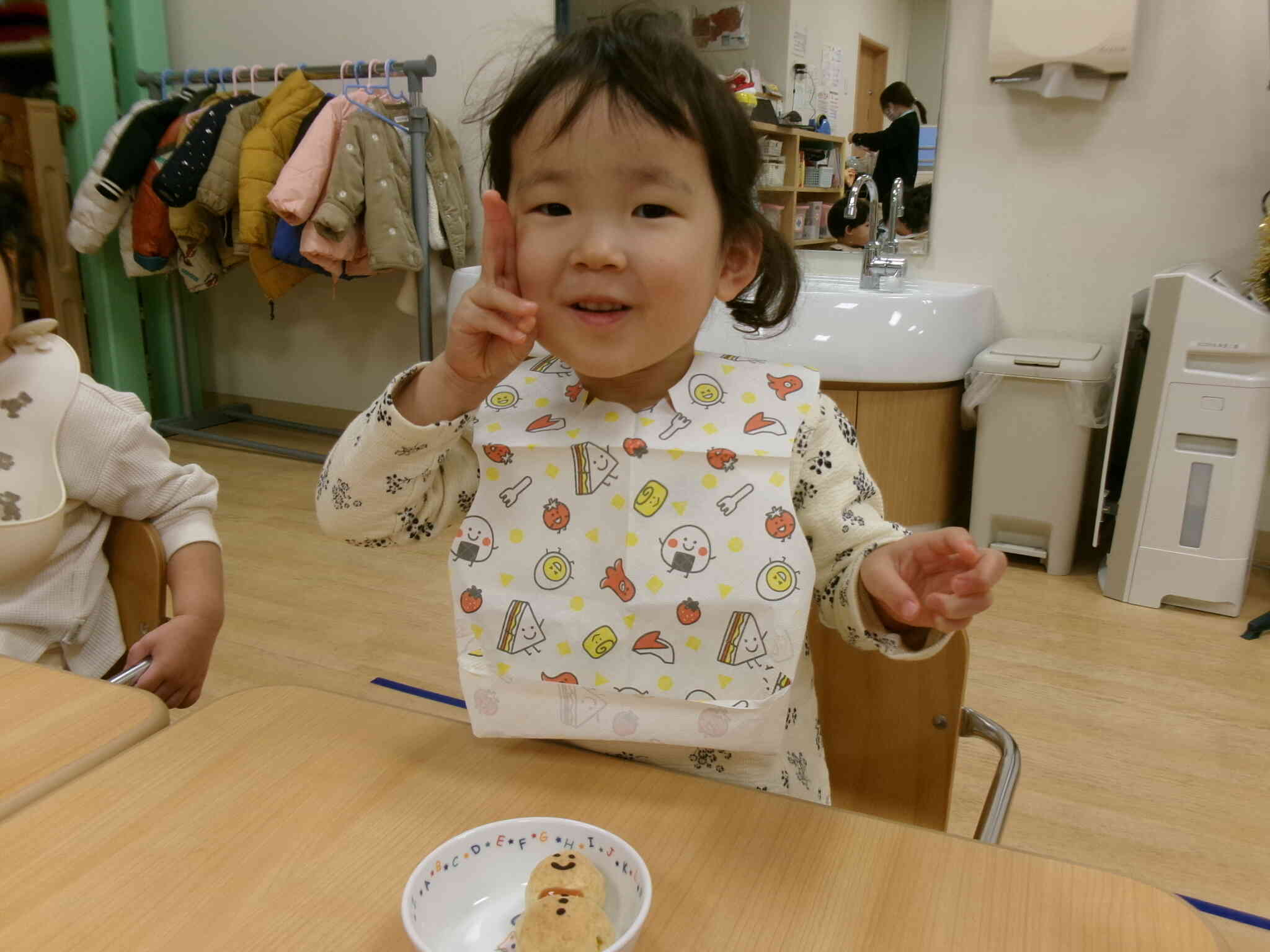 雪だるまと記念写真♡