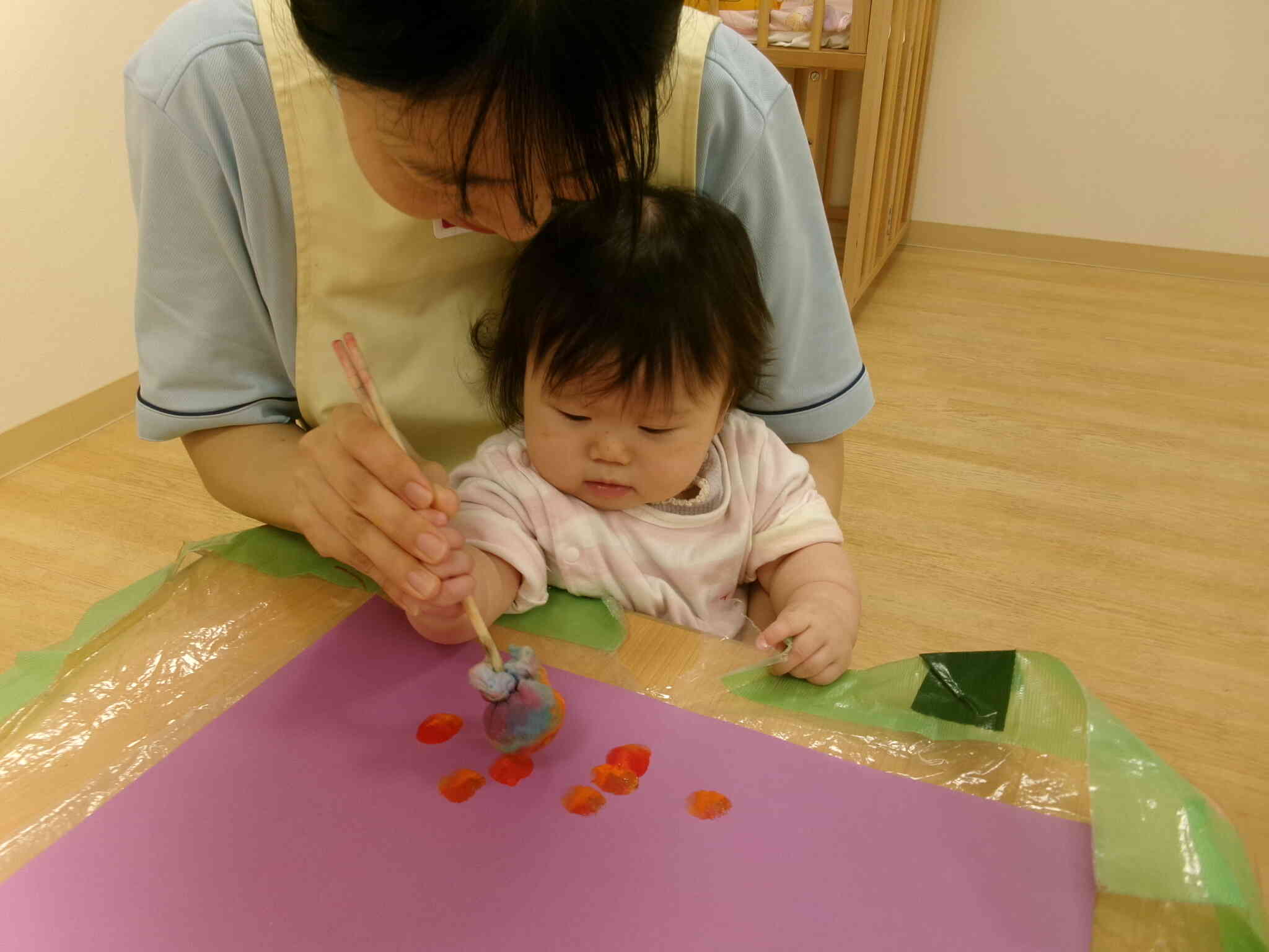ポンポンしたよ。