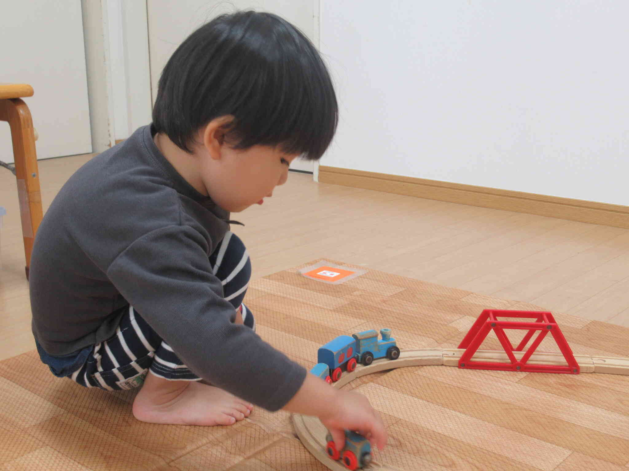 鉄橋を渡ります