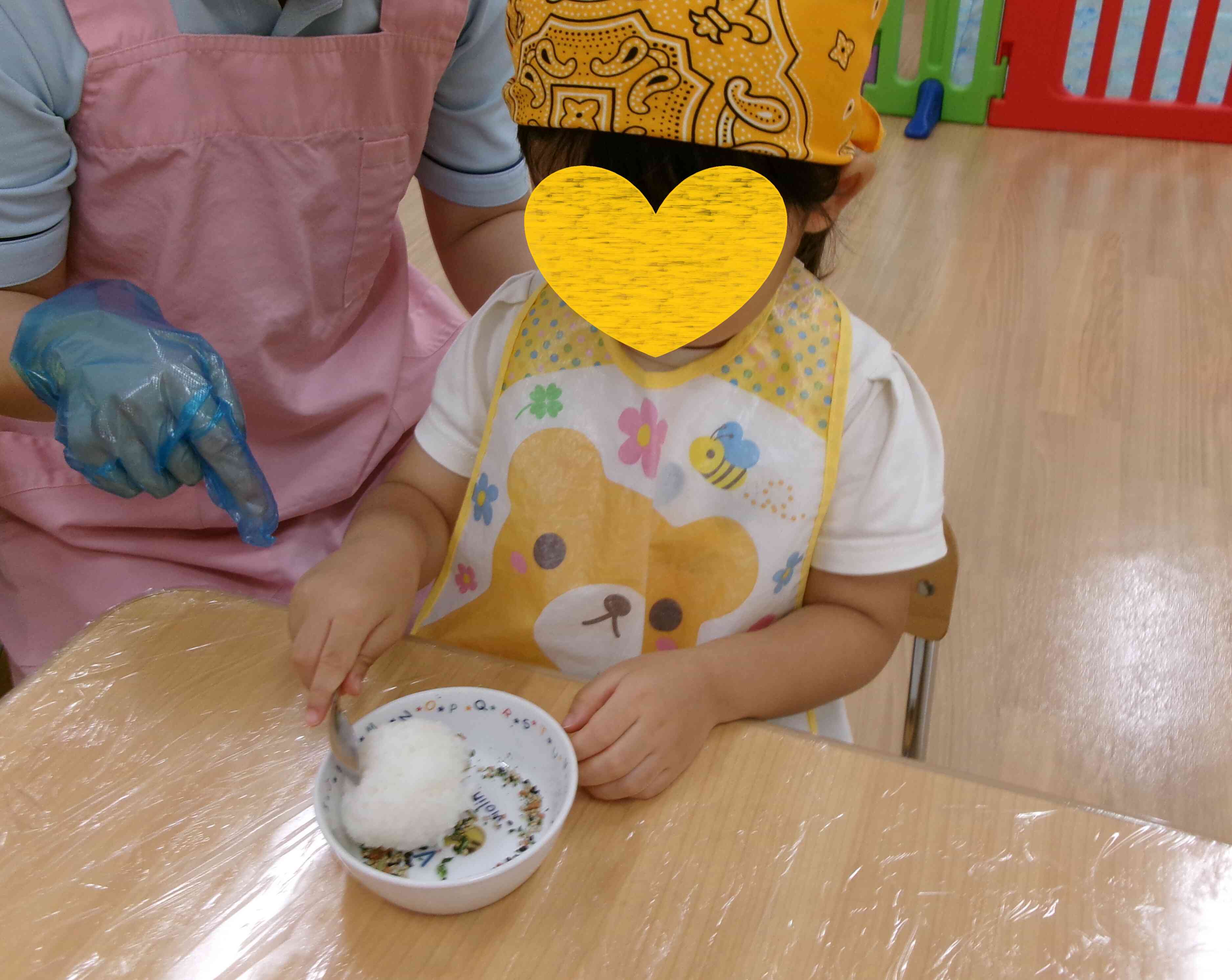 コロコロしてもふりかけがついたよ♪