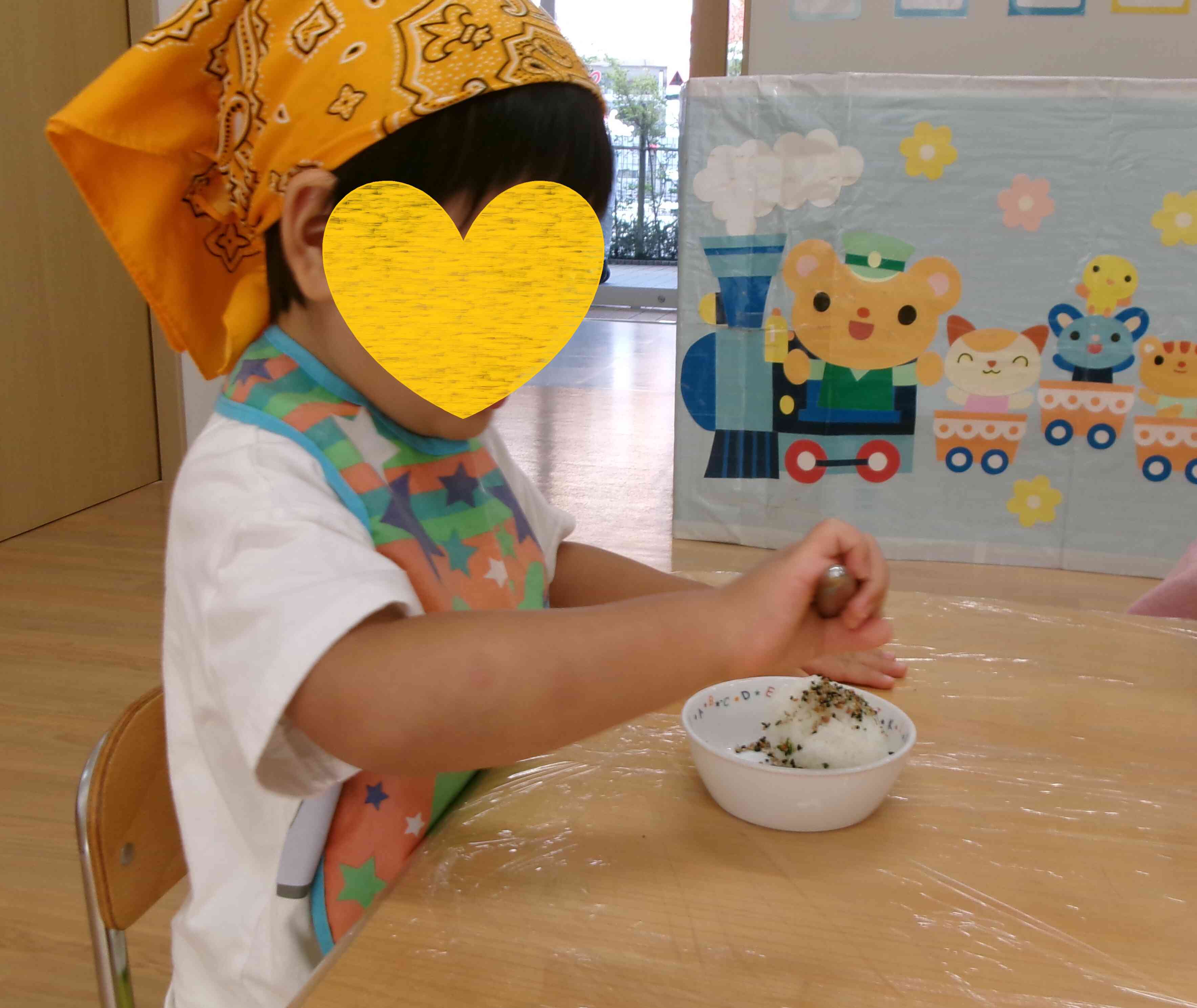 ふりかけをかけて・・・