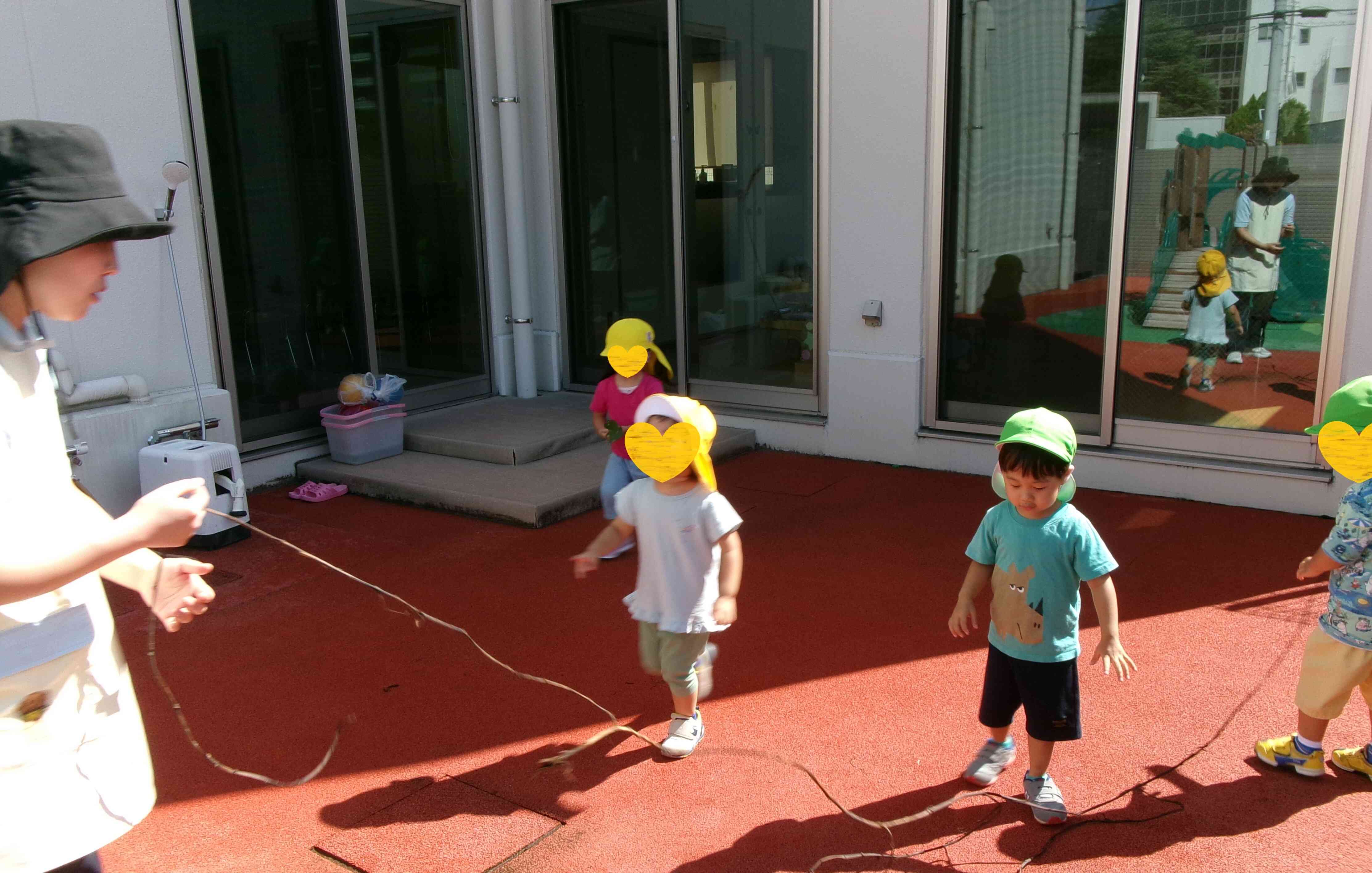 つるを使って・・・