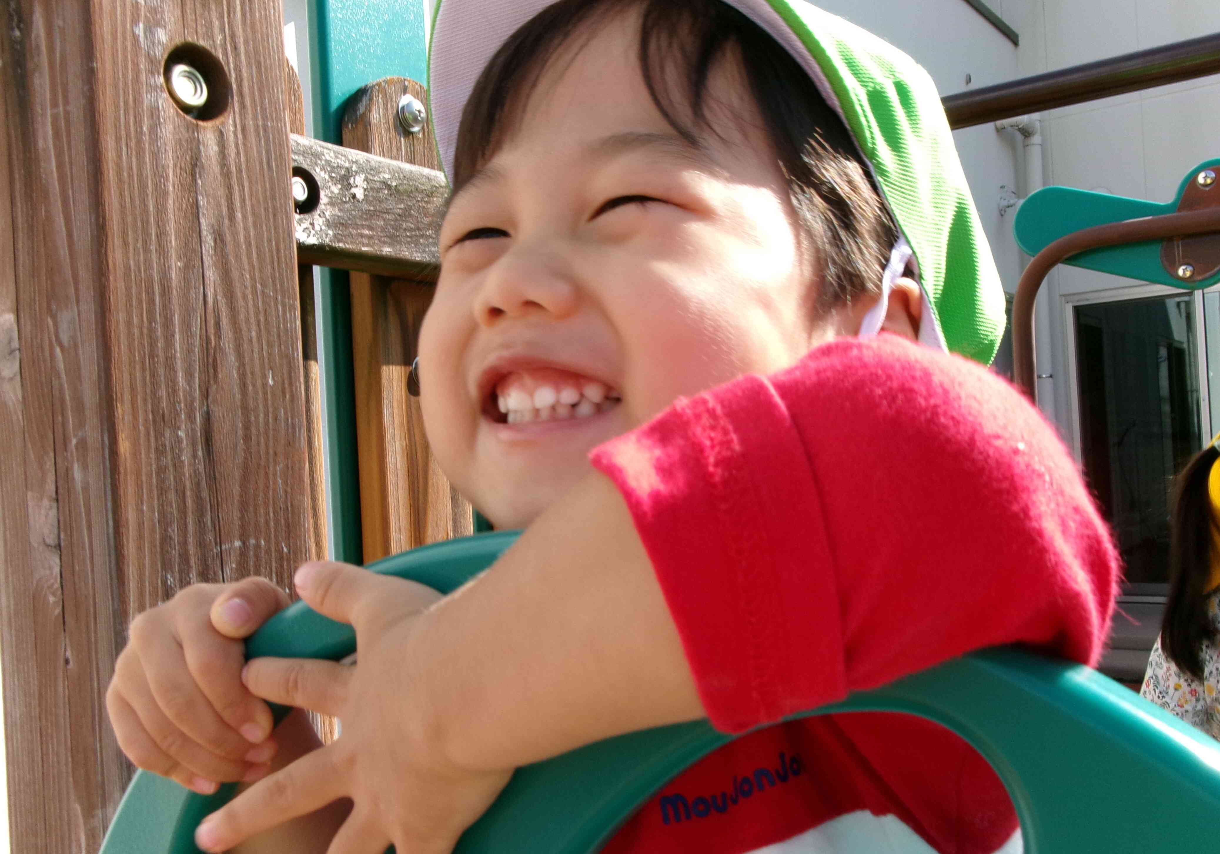 おもいっきりの笑顔だね！