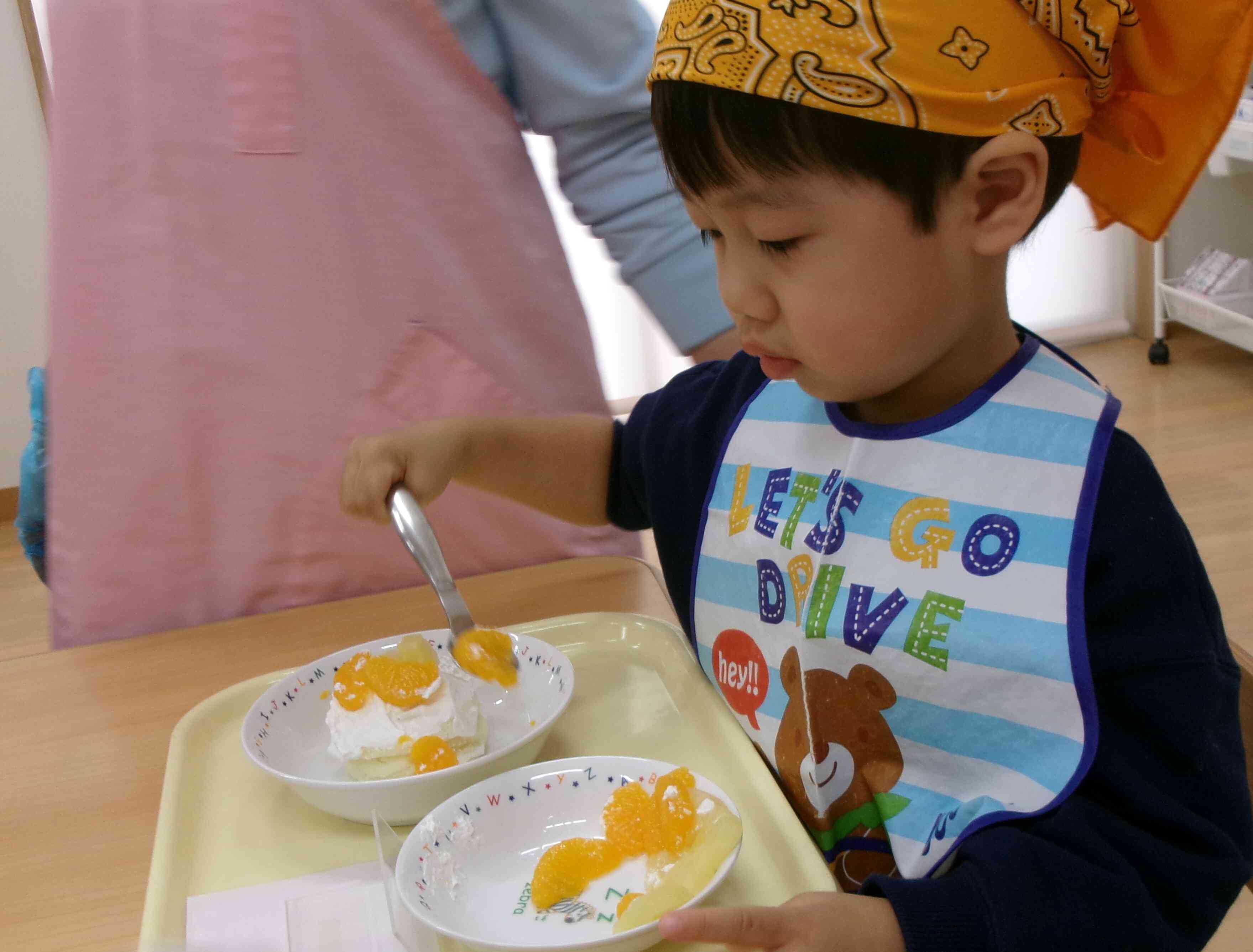 フルーツをトッピング☆