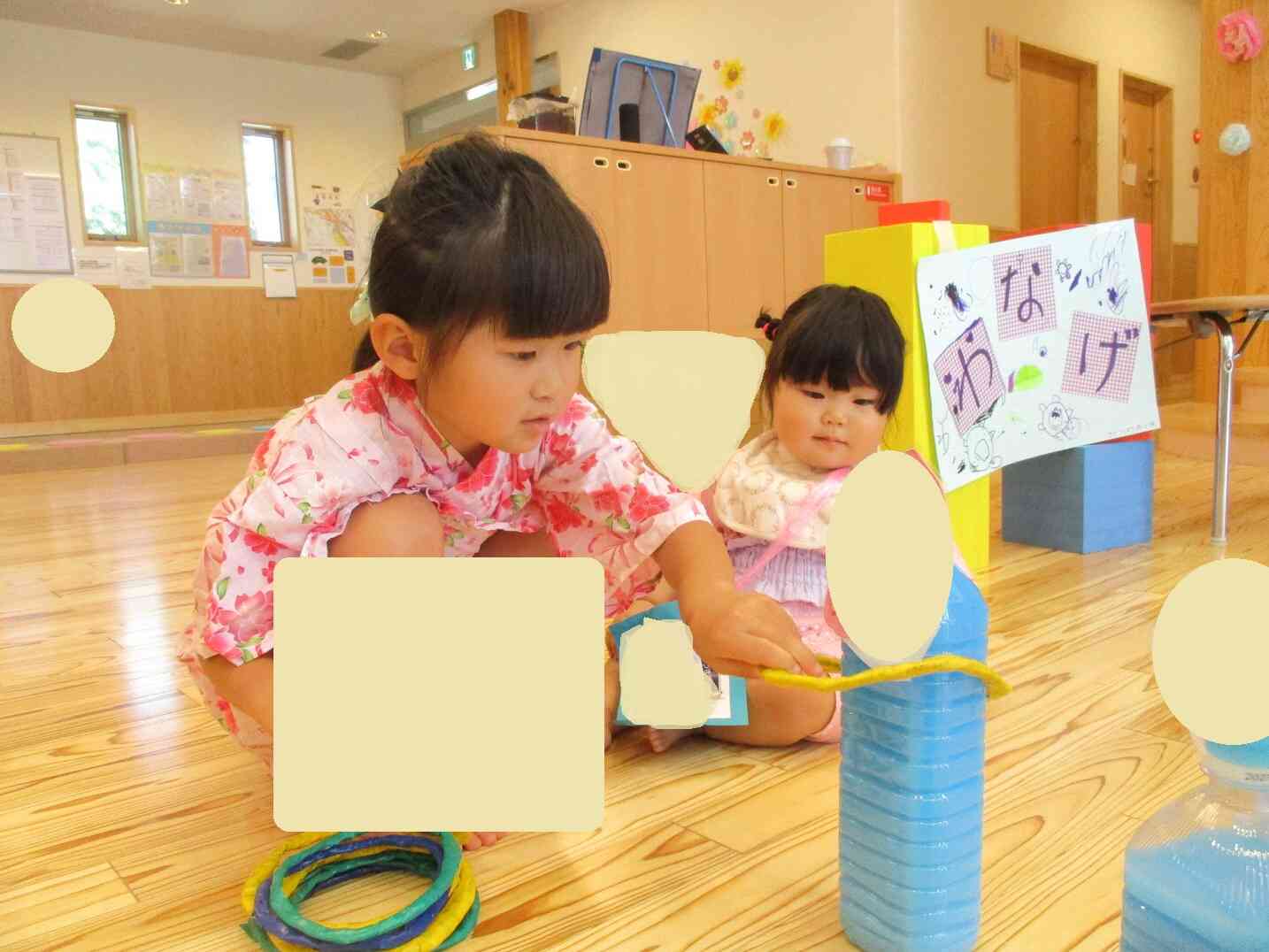 夏祭りごっこ　ひよこ組（０歳児）①