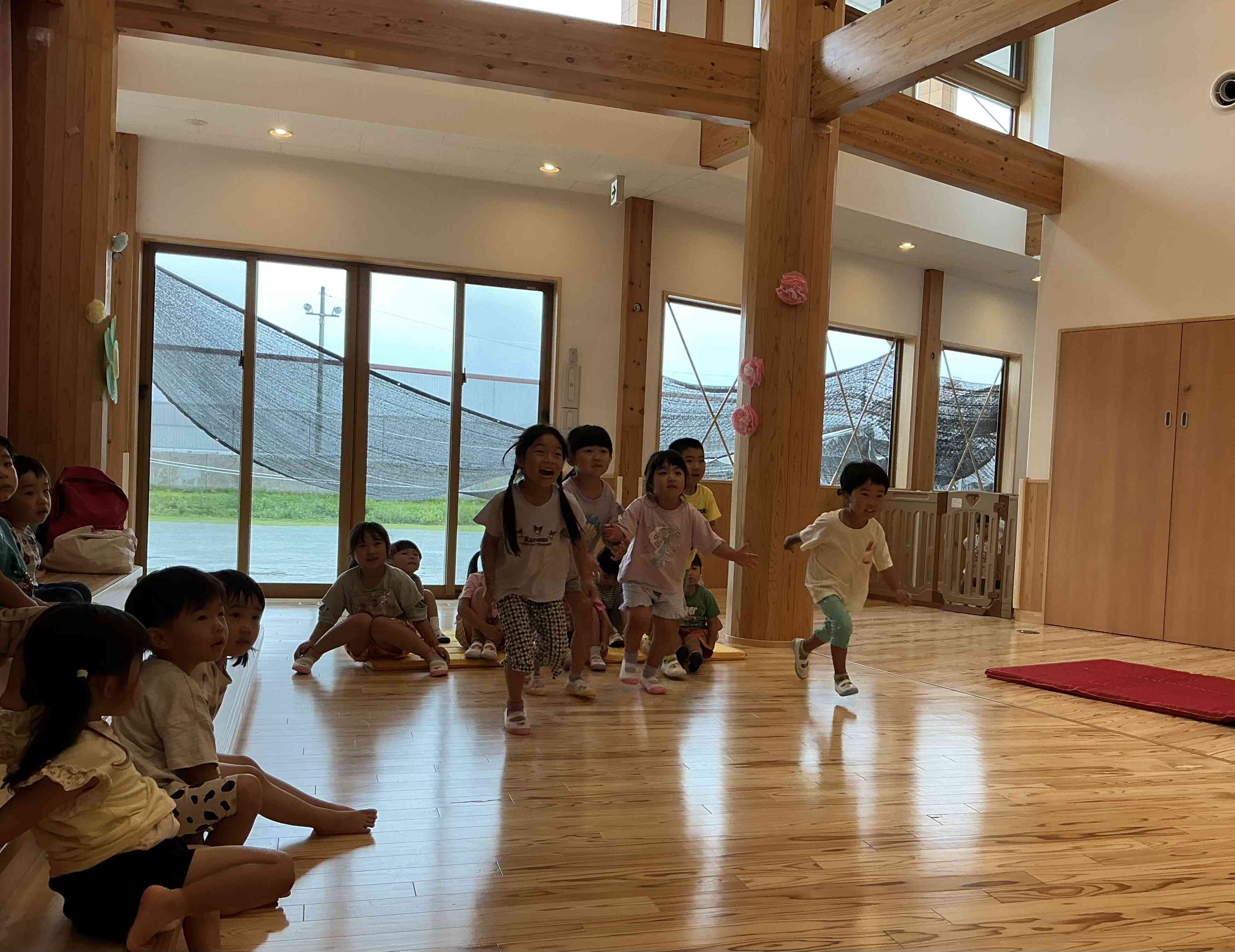 8月の体操教室 りす、ぱんだ、きりん組(3、4、5歳児)