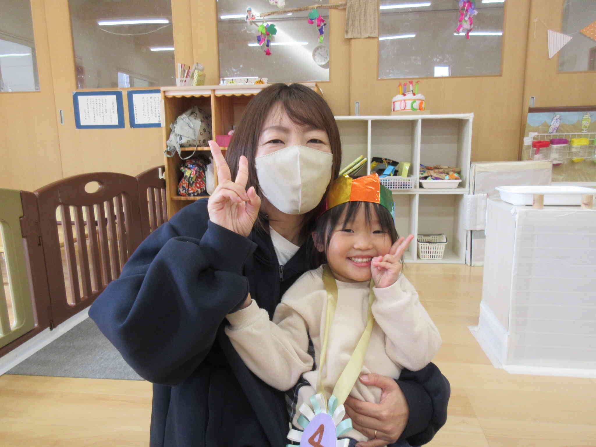 お母さんと一緒に・・うれしいね！！