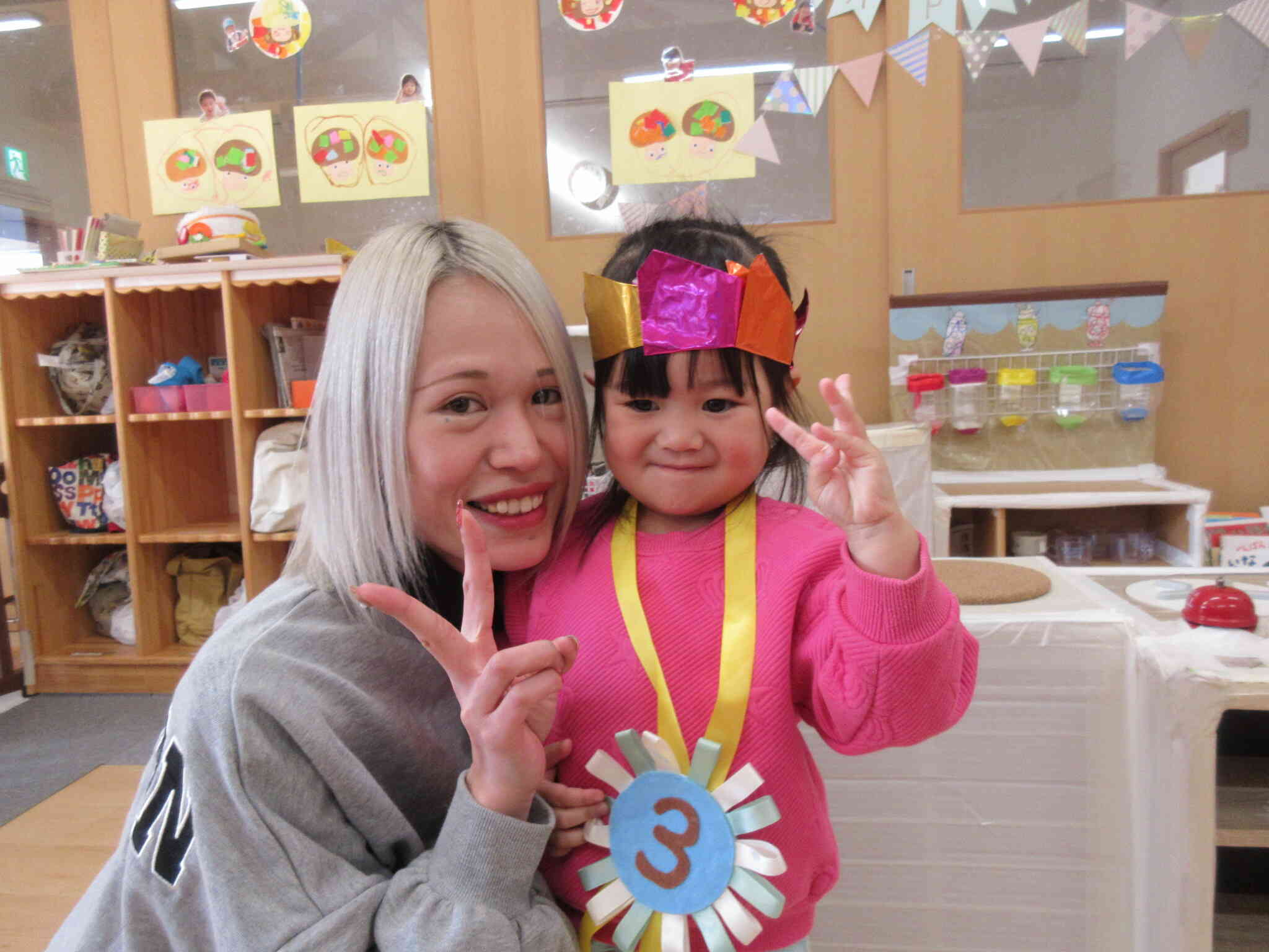 お母さん登場に大喜び！よかったね！