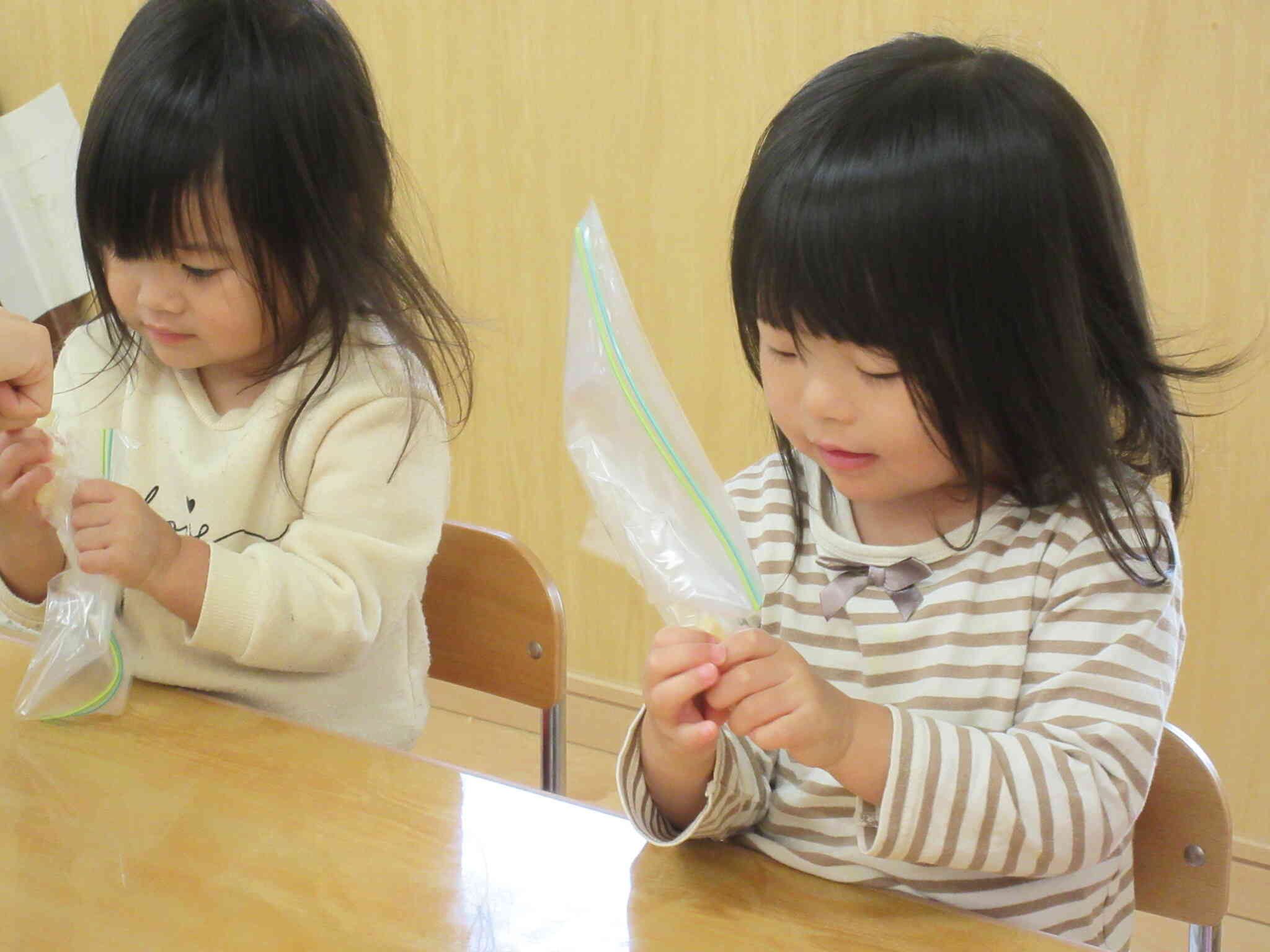 少し硬いかな？がんばれ！