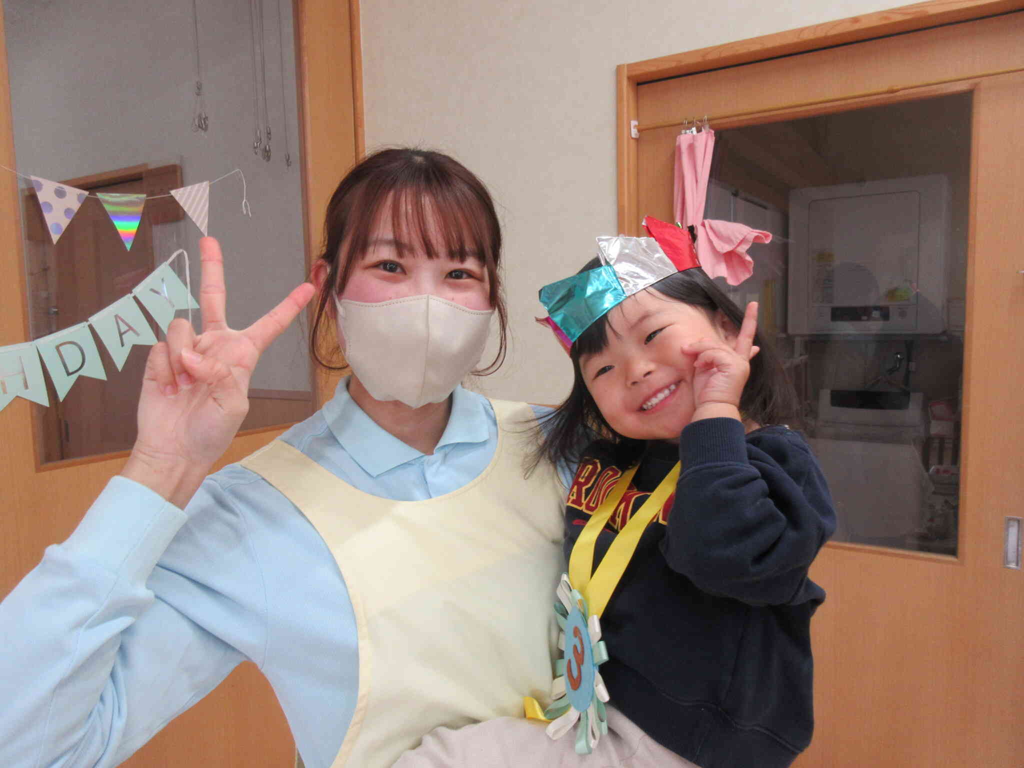 先生と一緒に・・！チーズ！