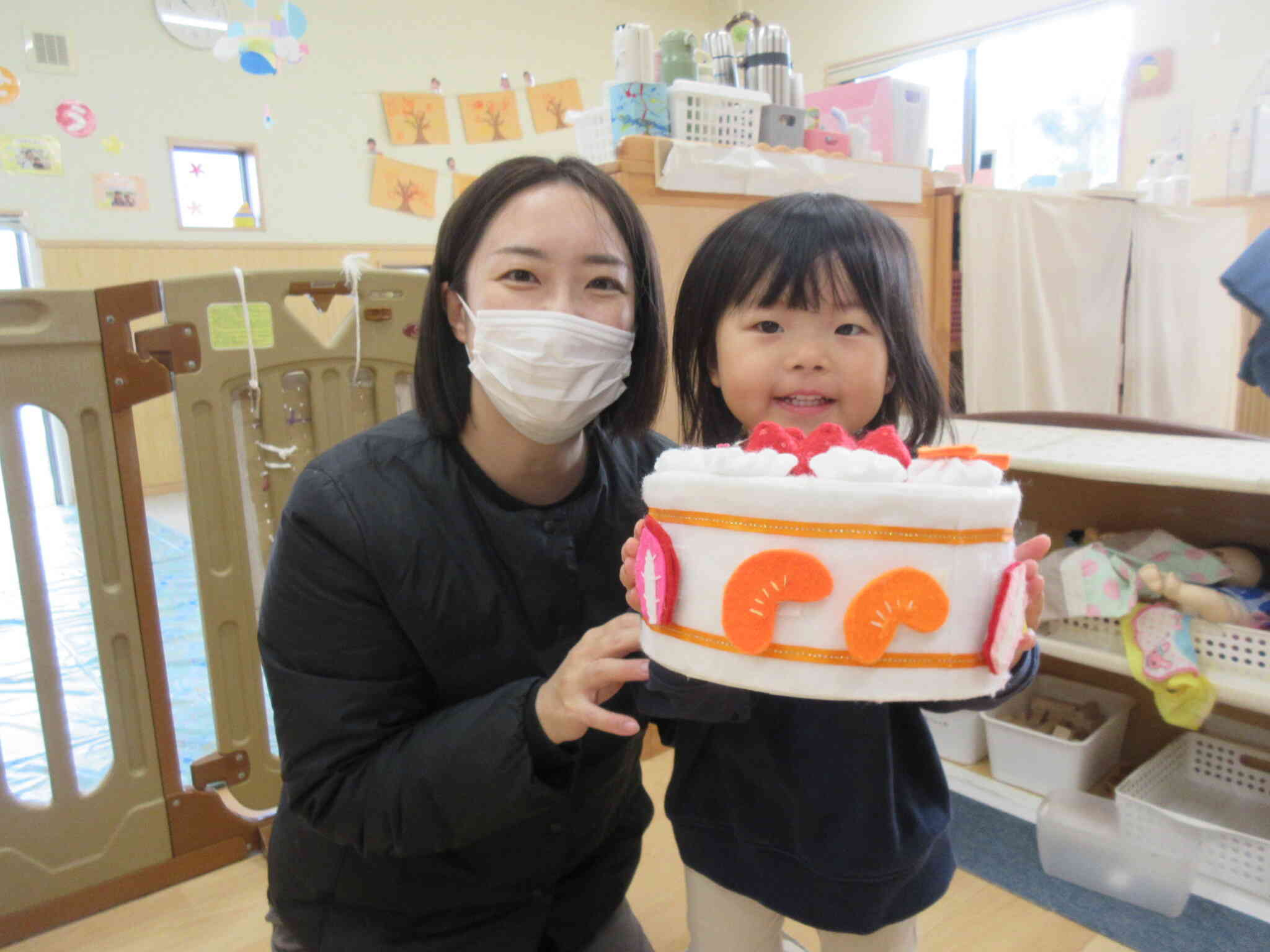 お母さんと一緒に・・うれしいね!!