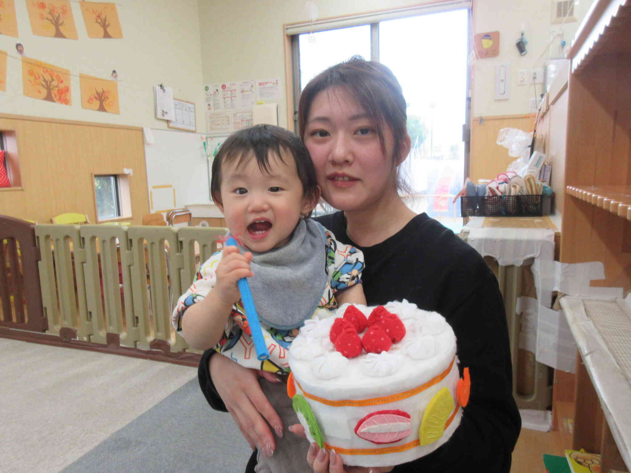 お母さんと一緒に・・うれしいね！！