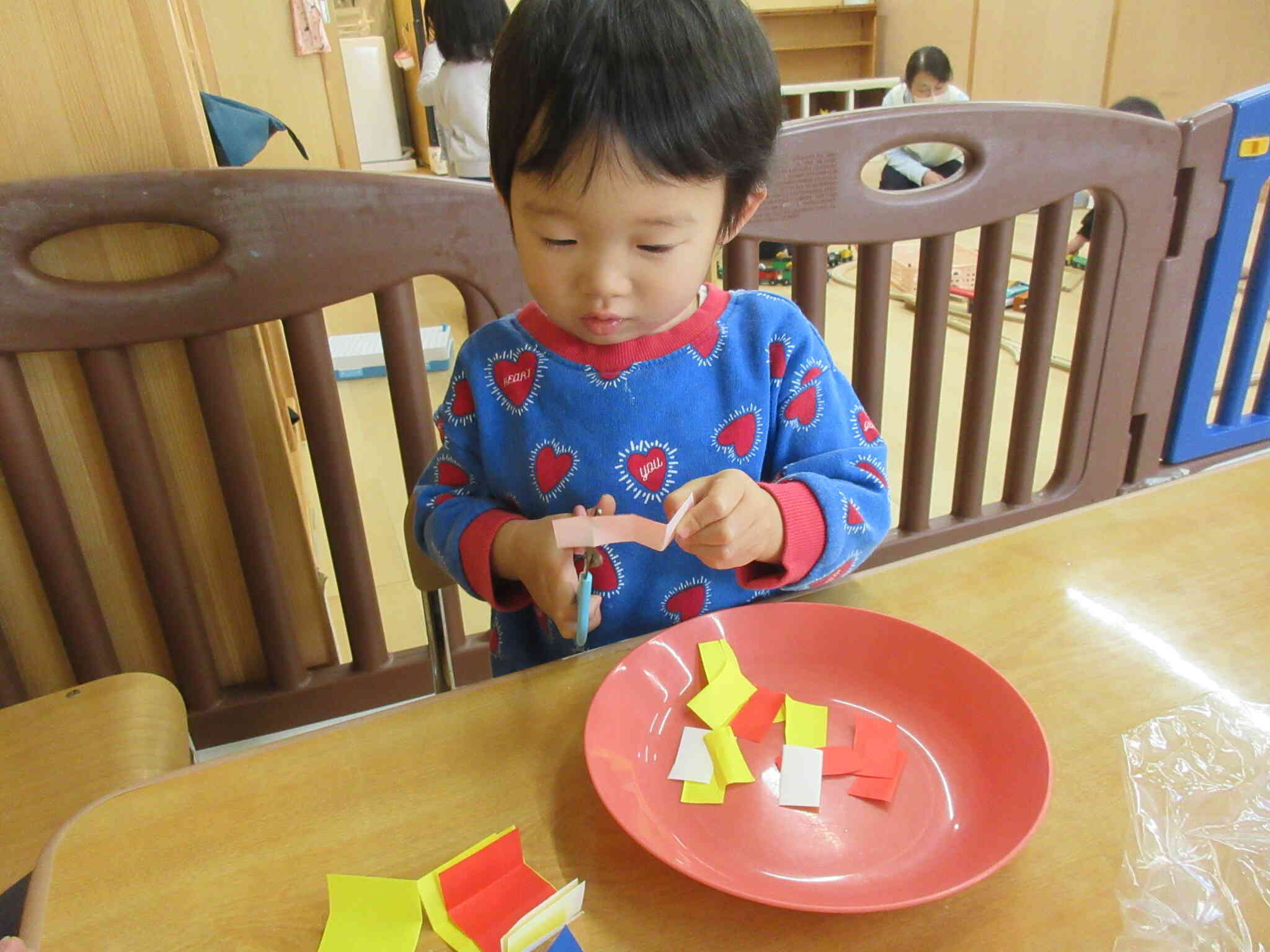 花束作り製作（うさぎ組）