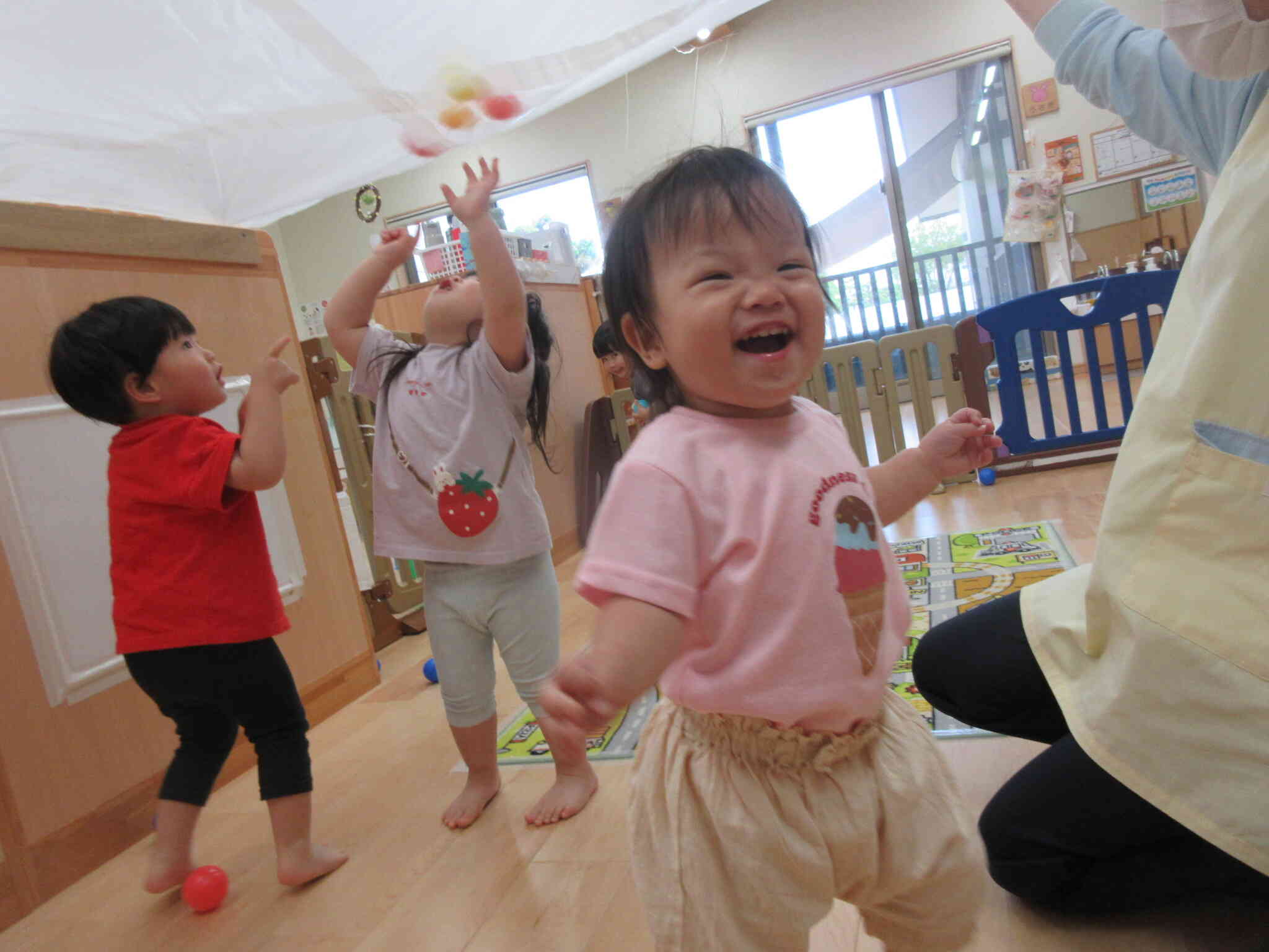 ふわふわ～！楽しいね！！