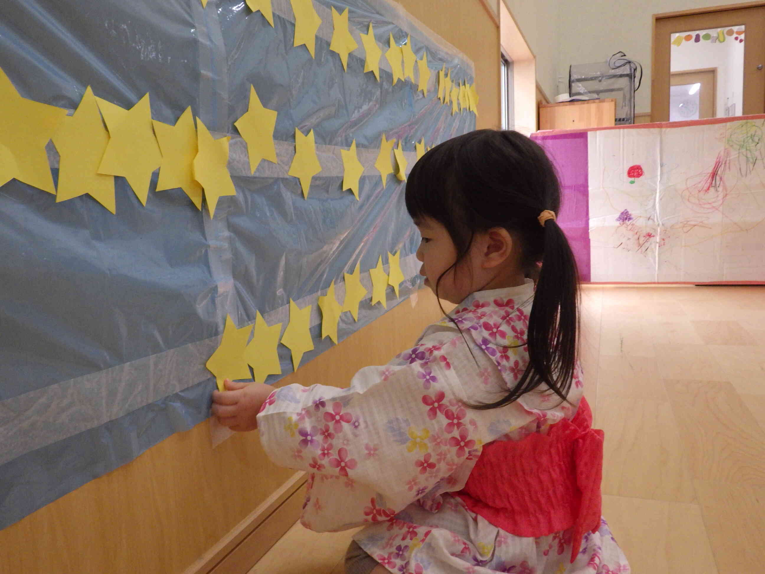 天の川を作ったよ～きれいだね