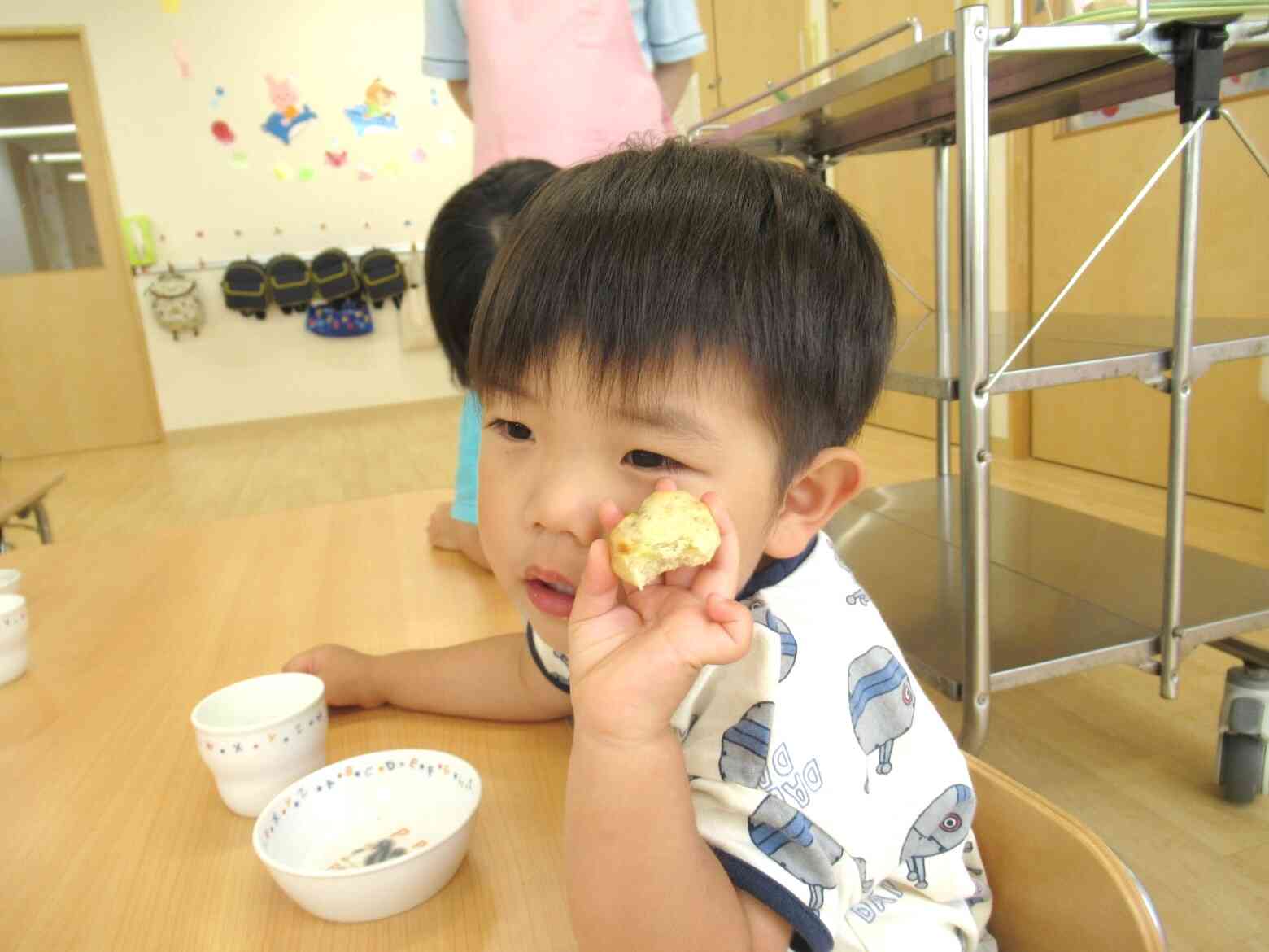 今日のおやつは、バナナクッキー☺