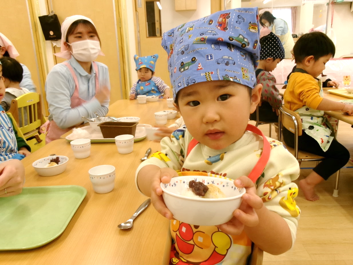 じゃじゃーん！！ぼくの『ぼたもち』も出来たよ♪