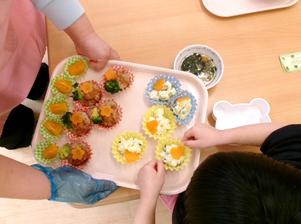 ハートやお花の形のにんじんに、大喜び☆彡