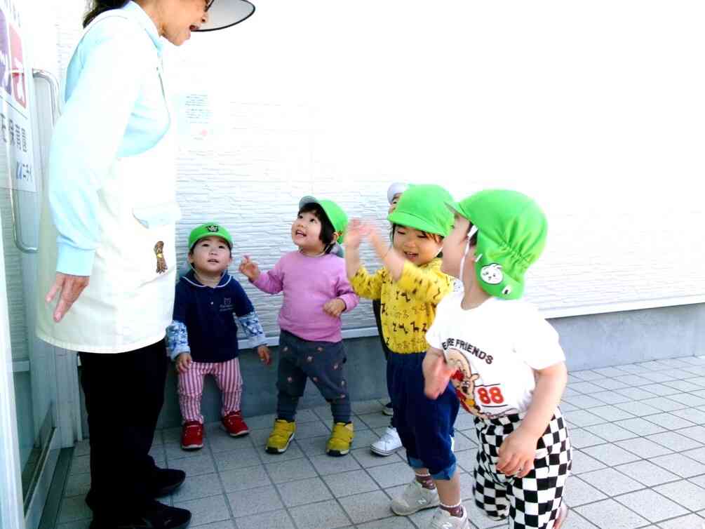 保育園に帰ってきたよ♪ただいま～♪