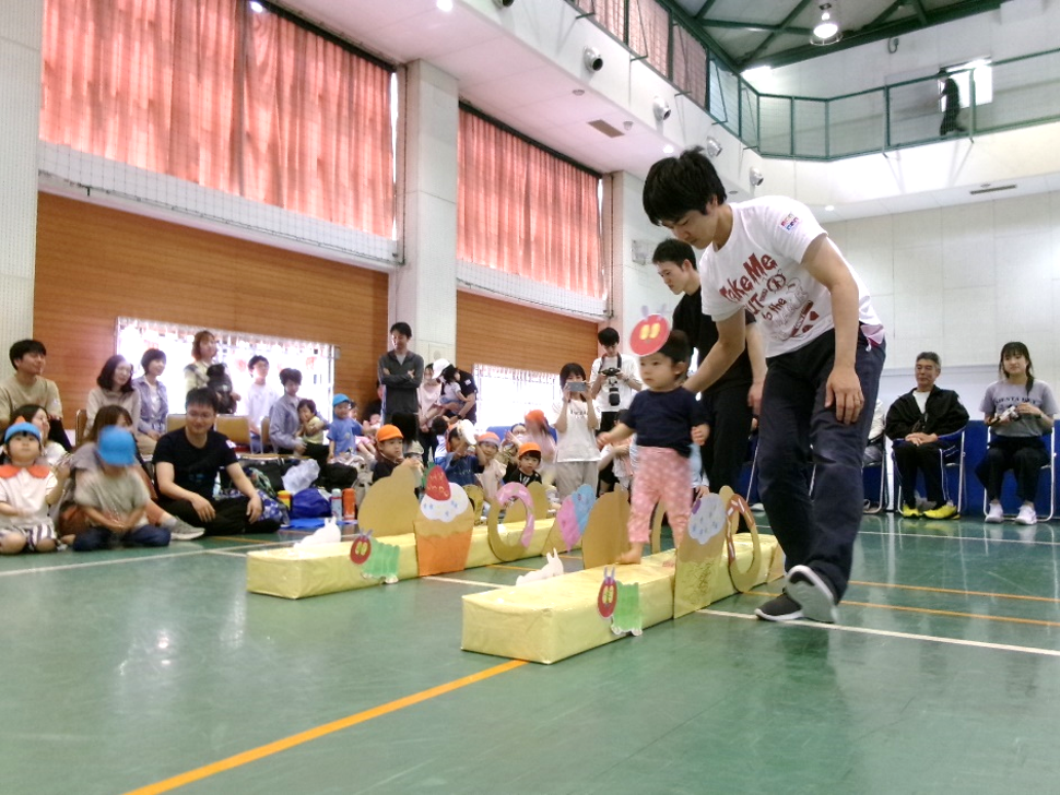 平均台を渡るよ！！
