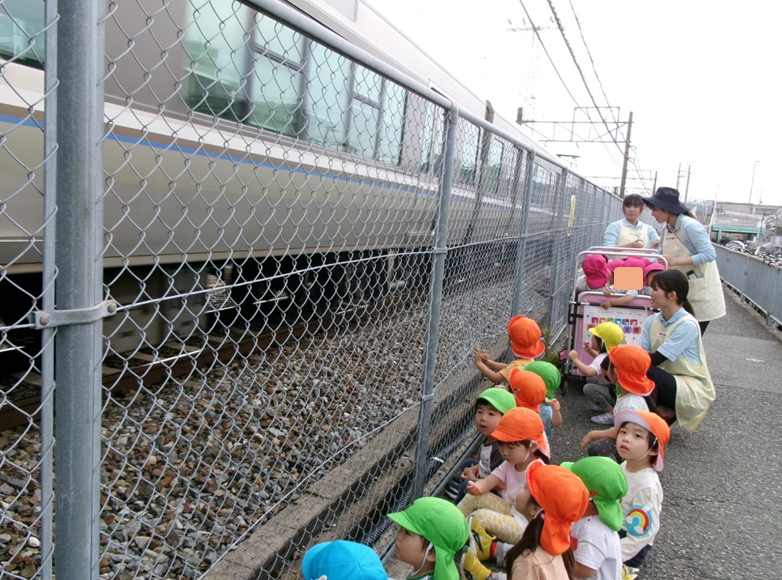 電車も見たよ!!