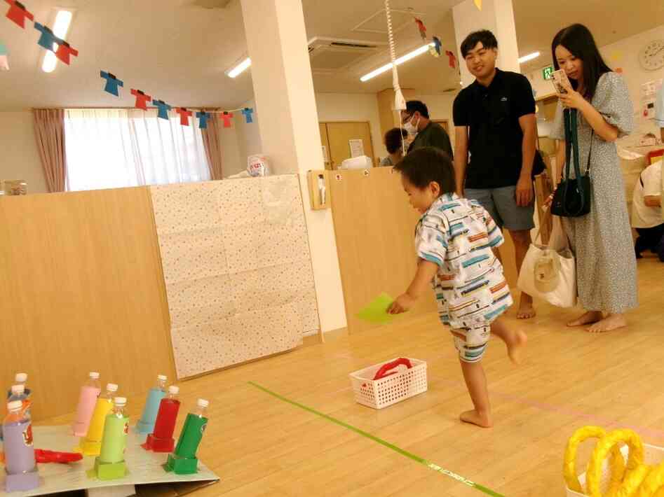 ゲームが終わったら、スタンプカードにスタンプを押してもらうよ！！