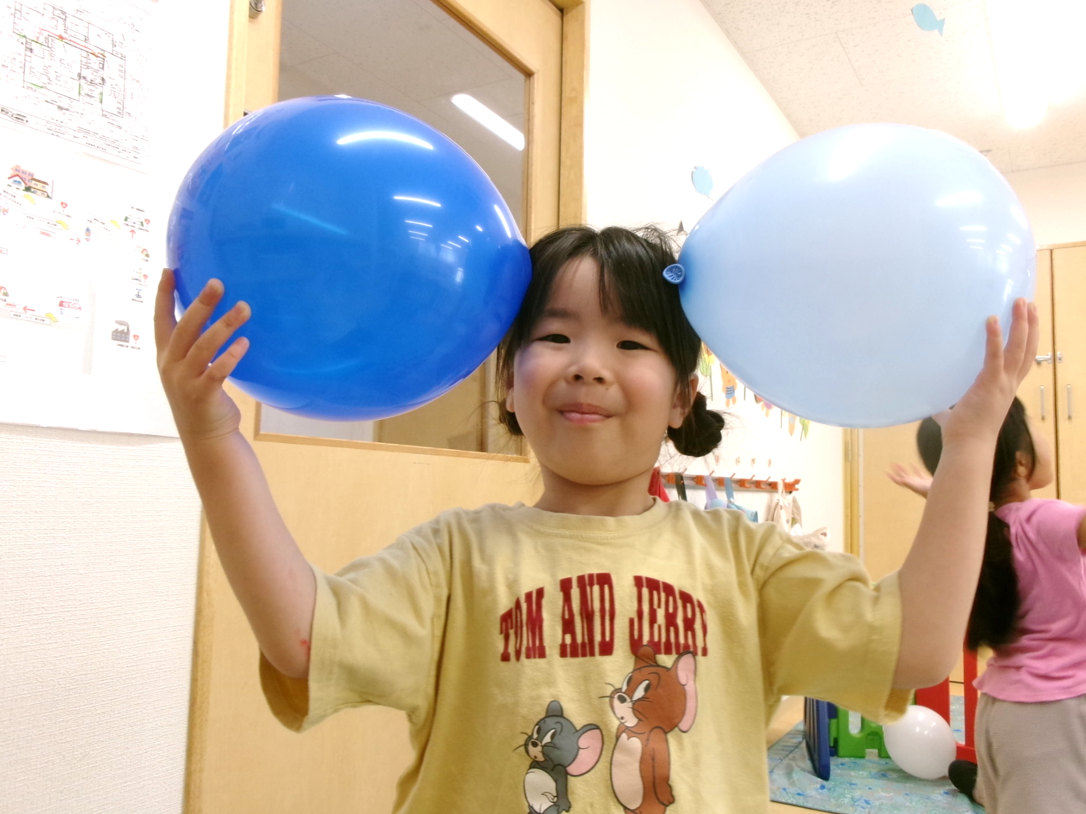 風船遊びもしたよ☆仲良くキャッチボールをしていました＾＾