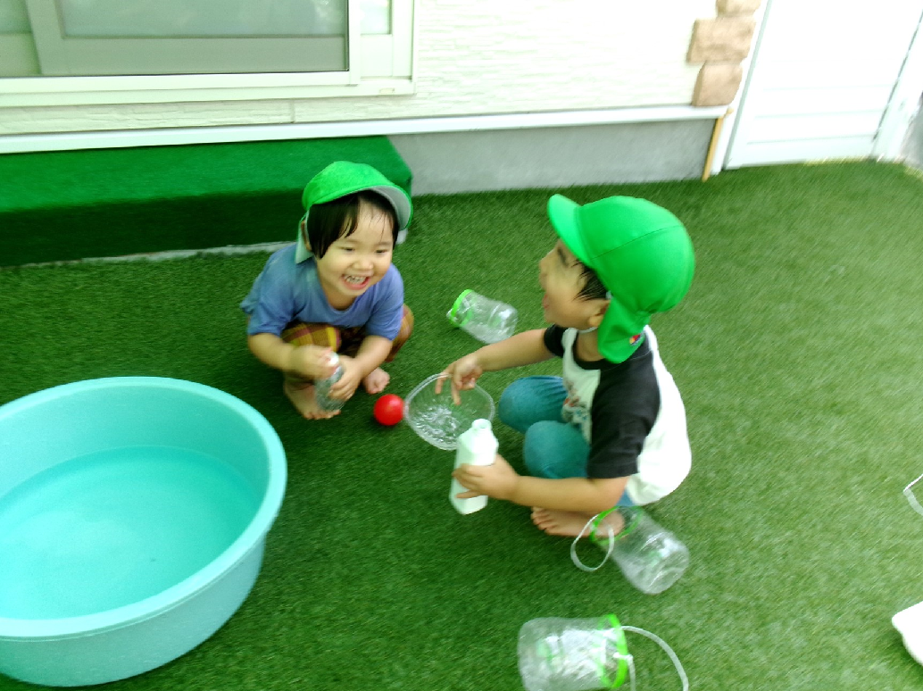 久しぶりの水遊びヽ(*＾ω＾*)ﾉ