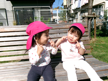 二人そろって、はい、ポーズ♡♡