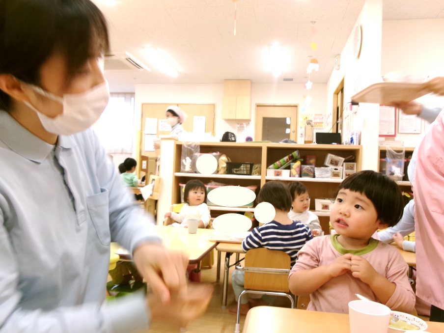 潰したさつまいもがどうやって芋ようかんになったのか、栄養士さんに教えてもらいました(*^-^*)