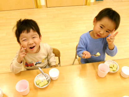 いもようかんの完成~(⁎˃ᴗ˂⁎)美味しく食べました♪