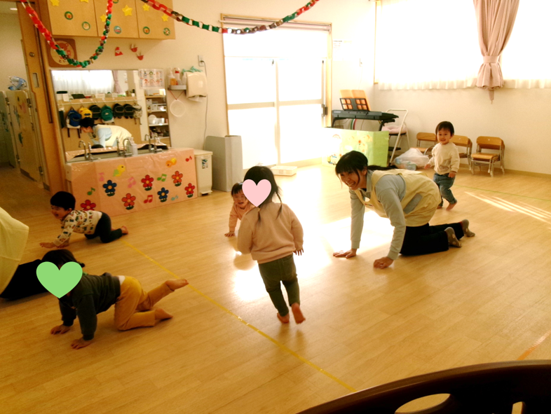 あひる組さんも、お部屋でたくさん身体を動かしました☆彡