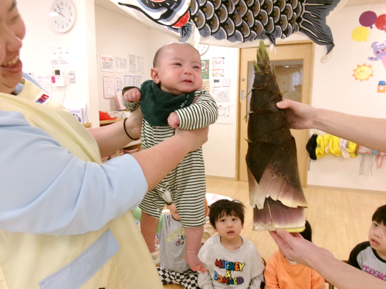 すご～く大きなたけのこに、びっくり！！