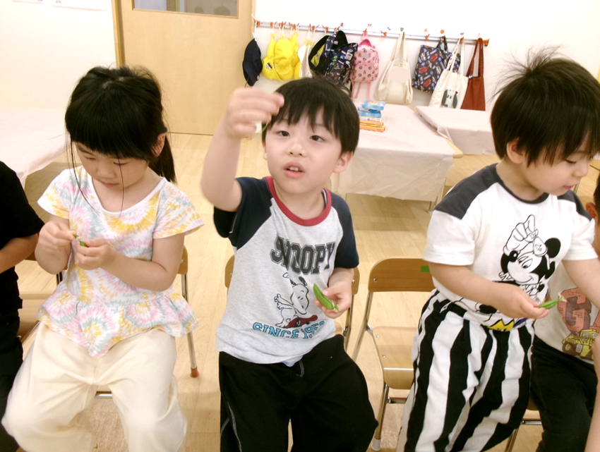 さや取り中！！綺麗に取れたよ～(*^o^*)