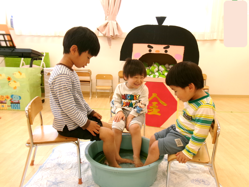 しょうぶ湯体験♪