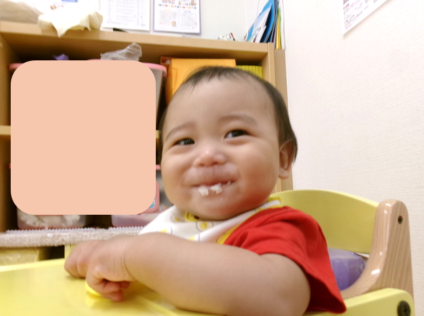 ニコニコ笑顔で、給食タイム(﹡ˆ﹀ˆ﹡)
