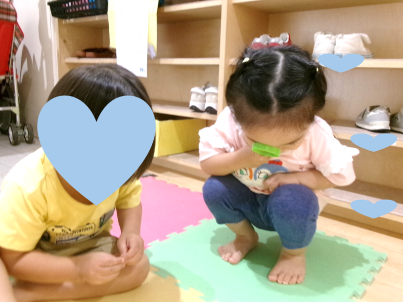小さなお友だちに、興味津々です(*≧∀≦*)