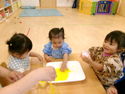 春雨・高野豆腐で感触遊び☆彡