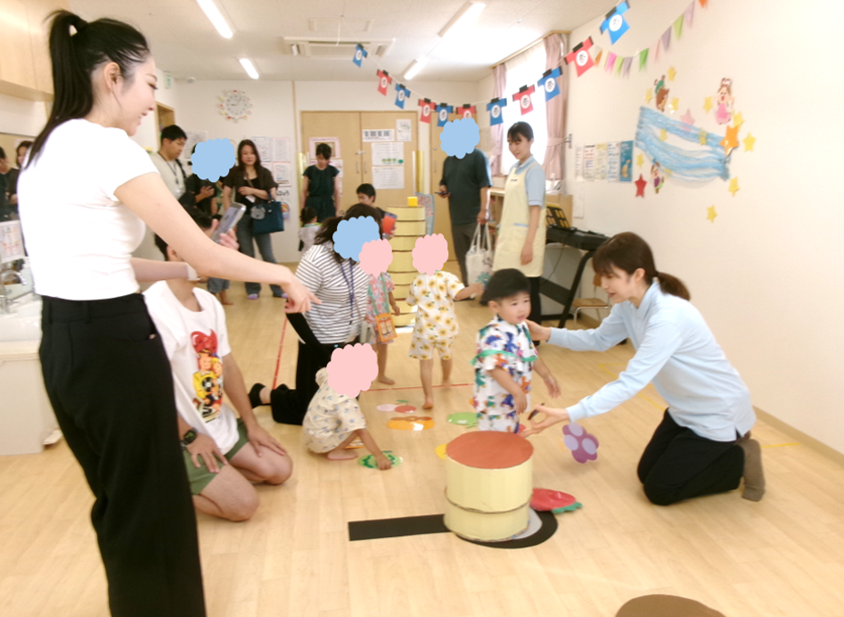 来週も、保育園で各ブースの遊びや盆踊りをみんなで楽しみながら、夏祭りの雰囲気を味わいたいと思います( ´ ▽ ` )ノ