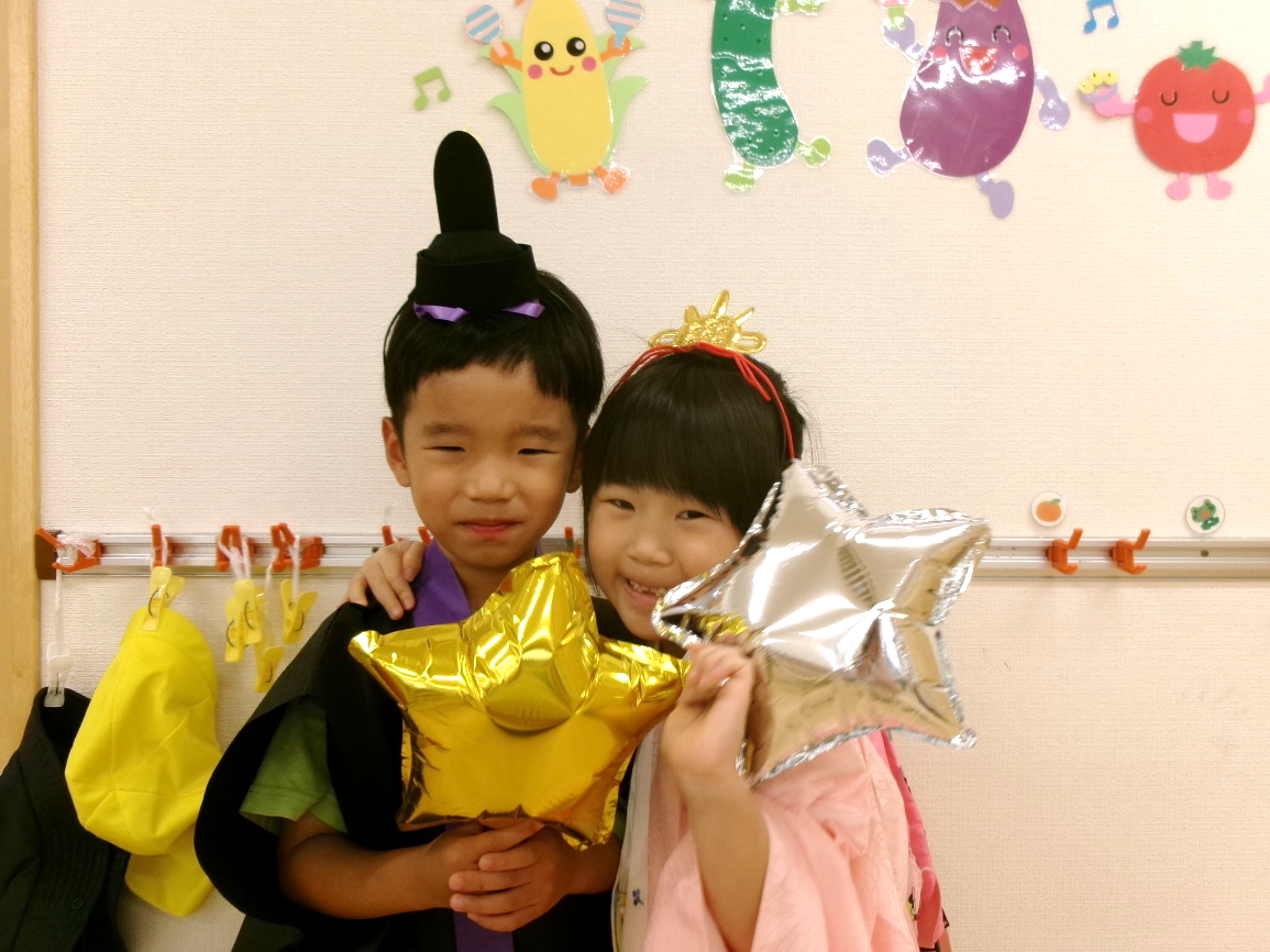 とってもかわいい彦星様と織姫様に、へんしん☆彡