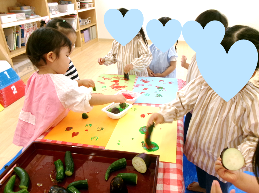 野菜スタンプ♪