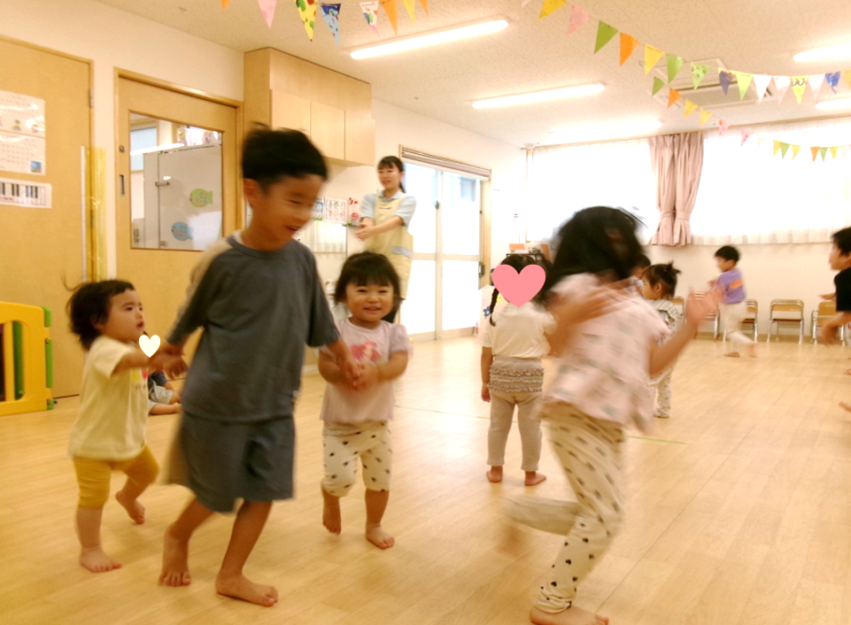 音楽に合わせて、からだを動かそう！(*^o^*)