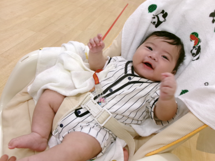 ニコニコ( ˶ˆ꒳ˆ˵ )保育園に慣れてくれたようです♡