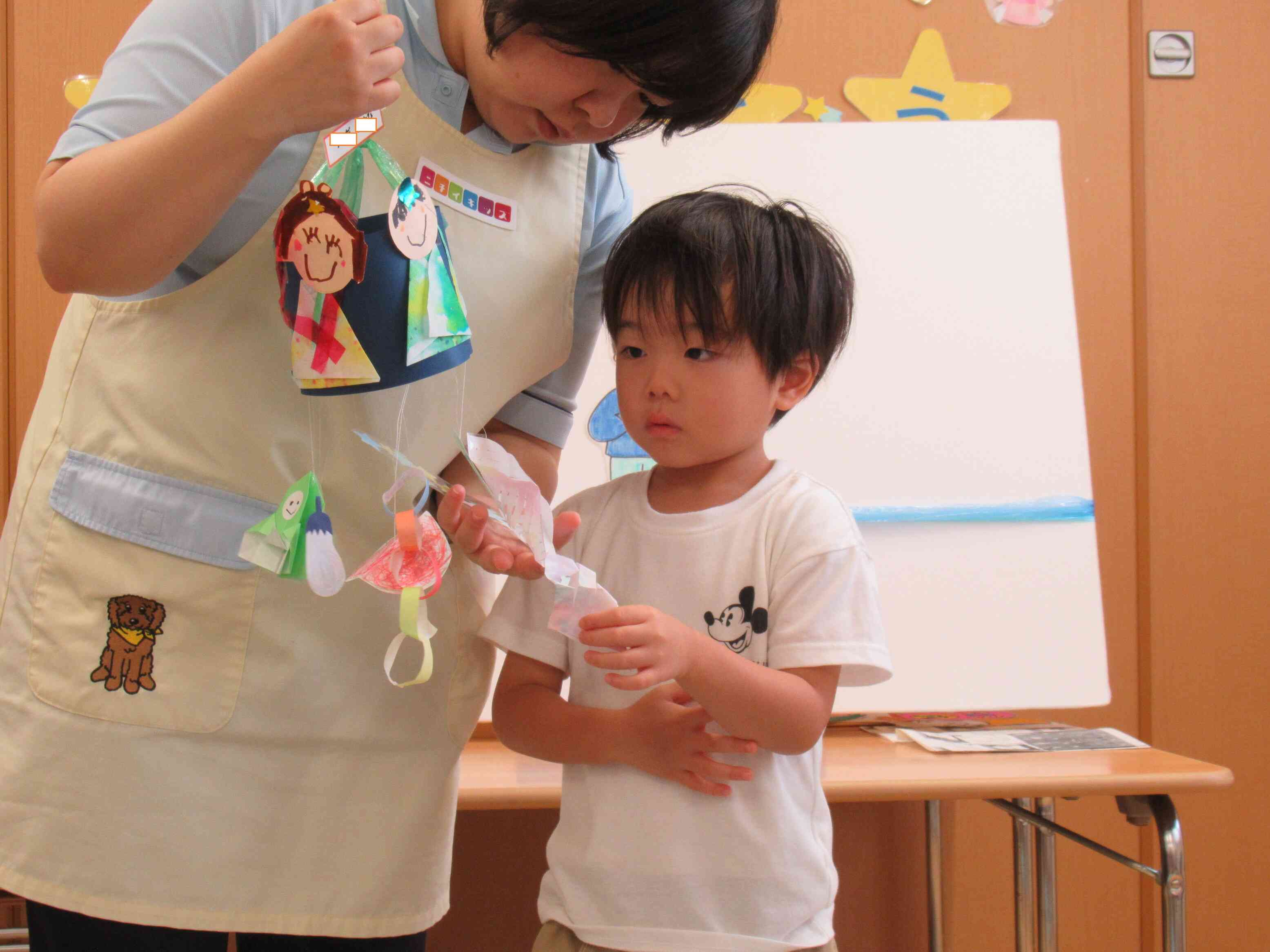 ４歳児さんの七夕飾り