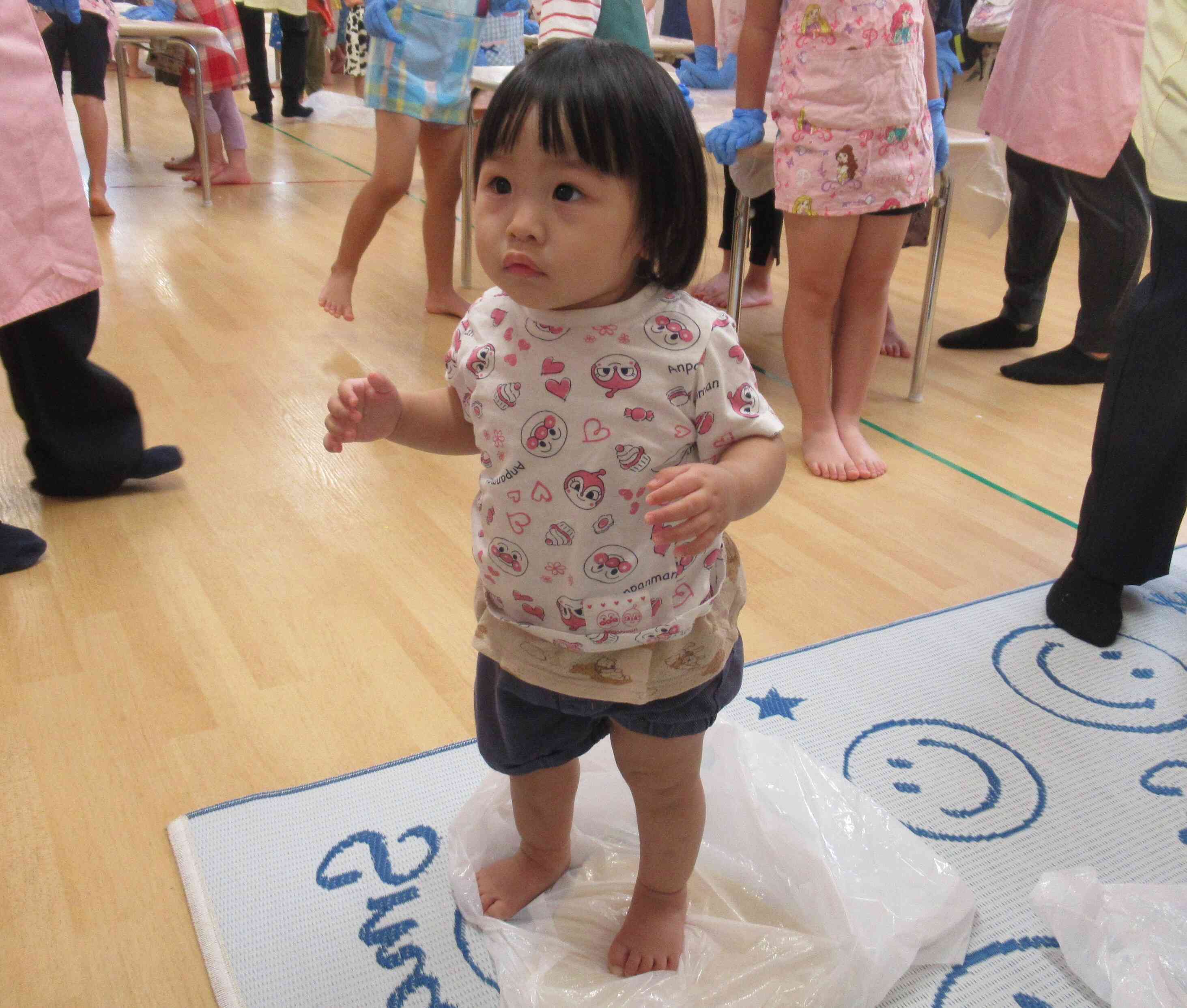 ０歳児さんもやってみたよ