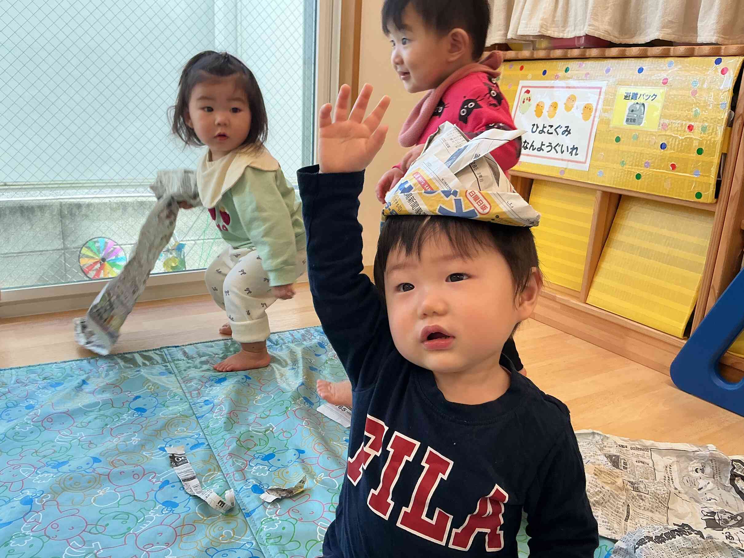 かぶとを作ってもらったよ～